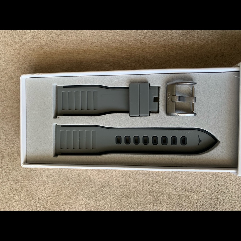 ZINVO Grey with black outline watch strap